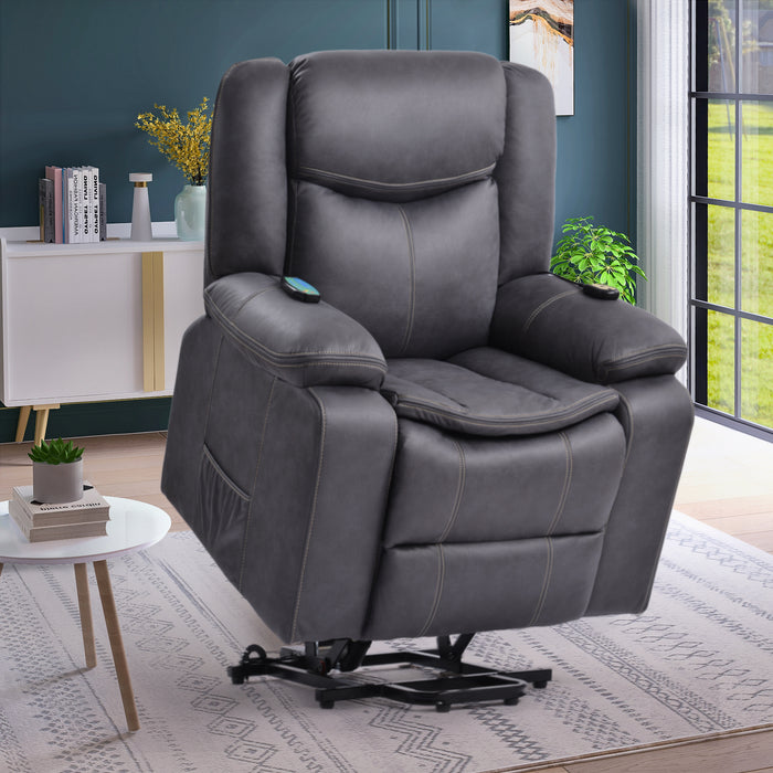 Power Lift Chair for Elderly with Adjustable Massage Function, Recliner Chair with Heating System for Living Room