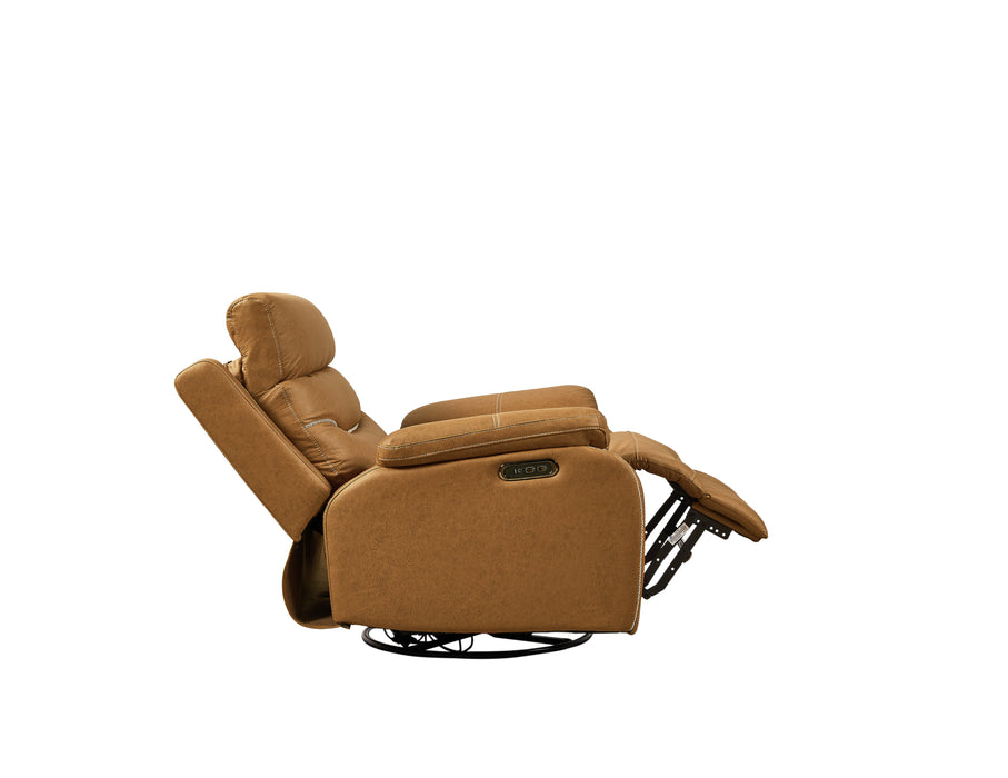 Dual OKIN Motor Rocking and 240 Degree Swivel Single Sofa Seat recliner Chair  Infinite Position  ,Head rest with power function